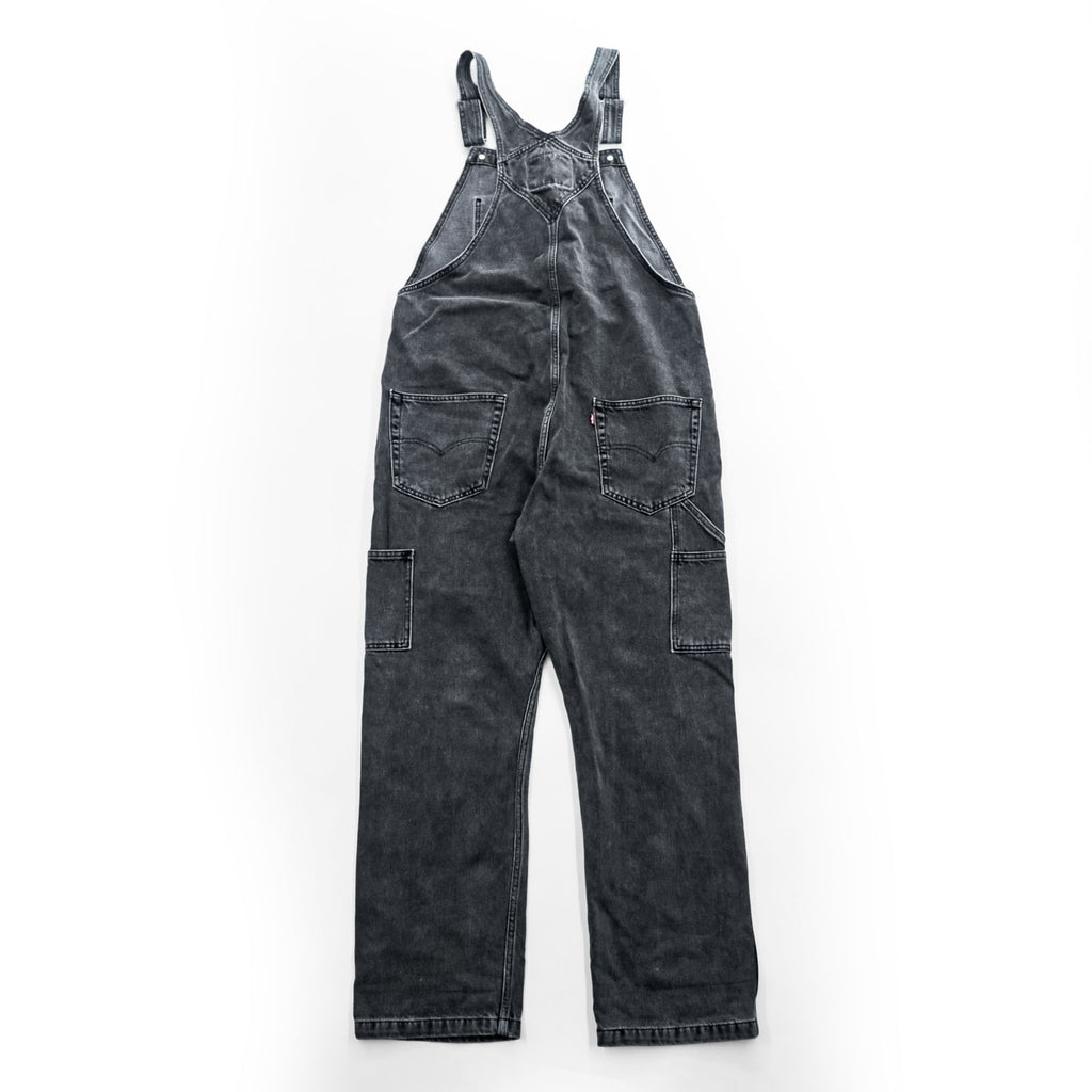 Levi's ブラックデニム ワーク オーバーオール L グレーフェード ヴィンテージ加工 79107-0006