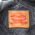 Levi's ブラックデニム ワーク オーバーオール L グレーフェード ヴィンテージ加工 79107-0006