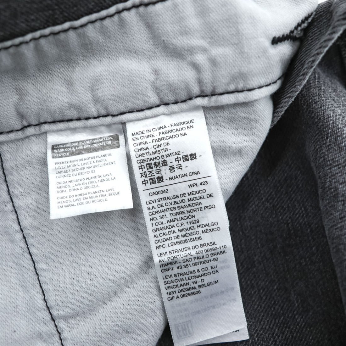 Levi's ブラックデニム ワーク オーバーオール L グレーフェード ヴィンテージ加工 79107-0006