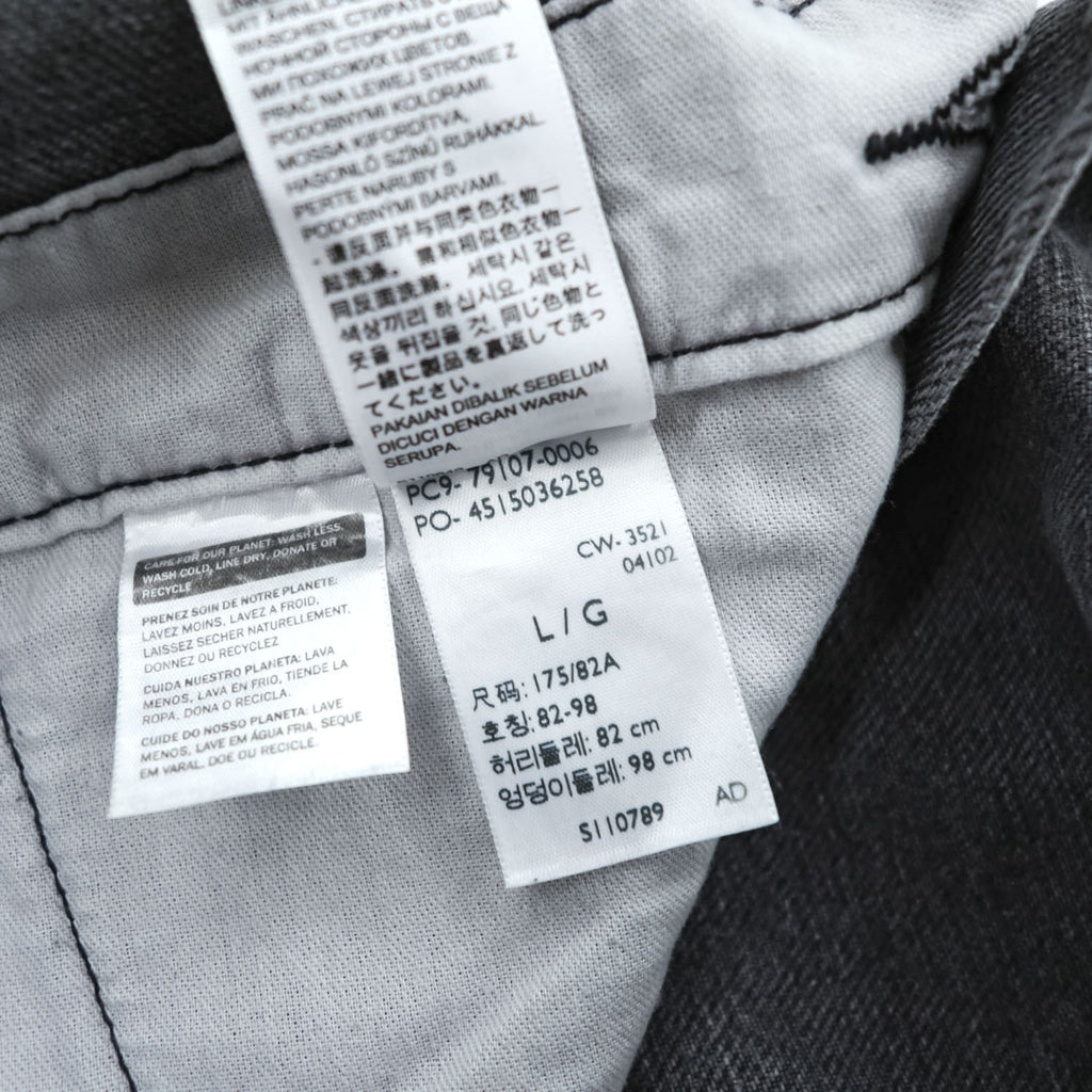 Levi's ブラックデニム ワーク オーバーオール L グレーフェード ヴィンテージ加工 79107-0006