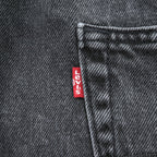 Levi's ブラックデニム ワーク オーバーオール L グレーフェード ヴィンテージ加工 79107-0006