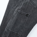 Levi's ブラックデニム ワーク オーバーオール L グレーフェード ヴィンテージ加工 79107-0006