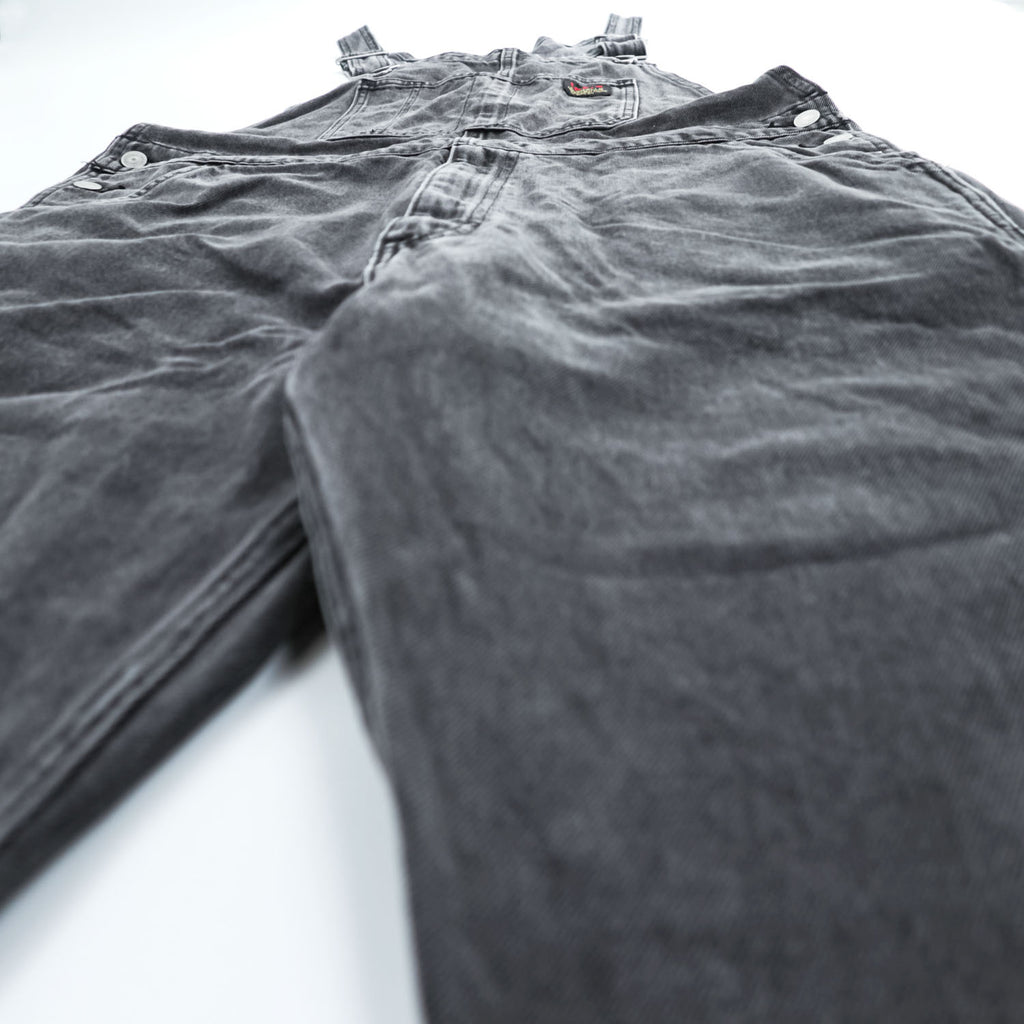 Levi's ブラックデニム ワーク オーバーオール L グレーフェード ヴィンテージ加工 79107-0006