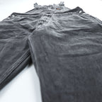 Levi's ブラックデニム ワーク オーバーオール L グレーフェード ヴィンテージ加工 79107-0006