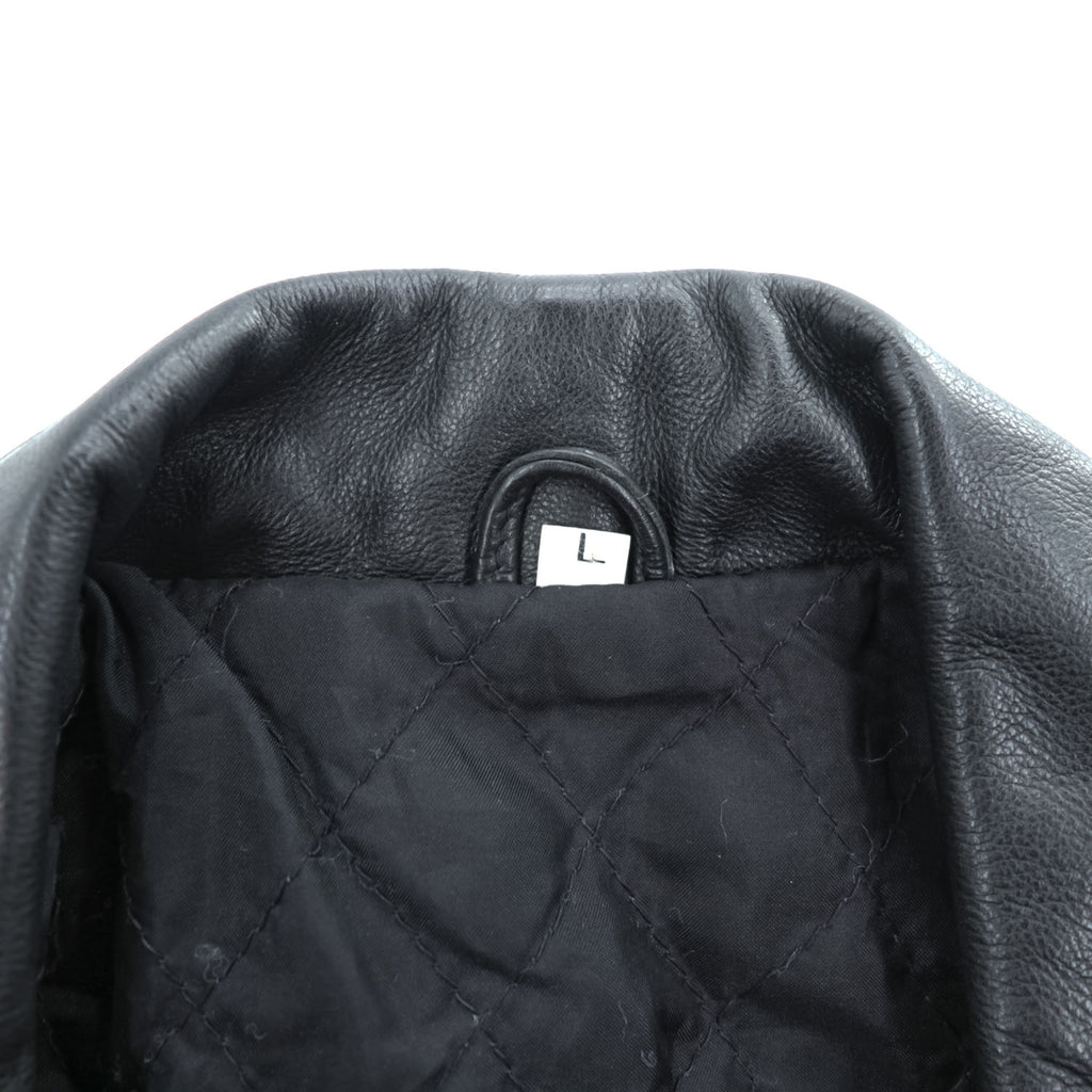 90s Vintage Leather Double Riders Jacket ユーロヴィンテージ 90年代 ダブル ライダースジャケット L ウエストベルト エポレット