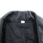 90s Vintage Leather Double Riders Jacket ユーロヴィンテージ 90年代 ダブル ライダースジャケット L ウエストベルト エポレット