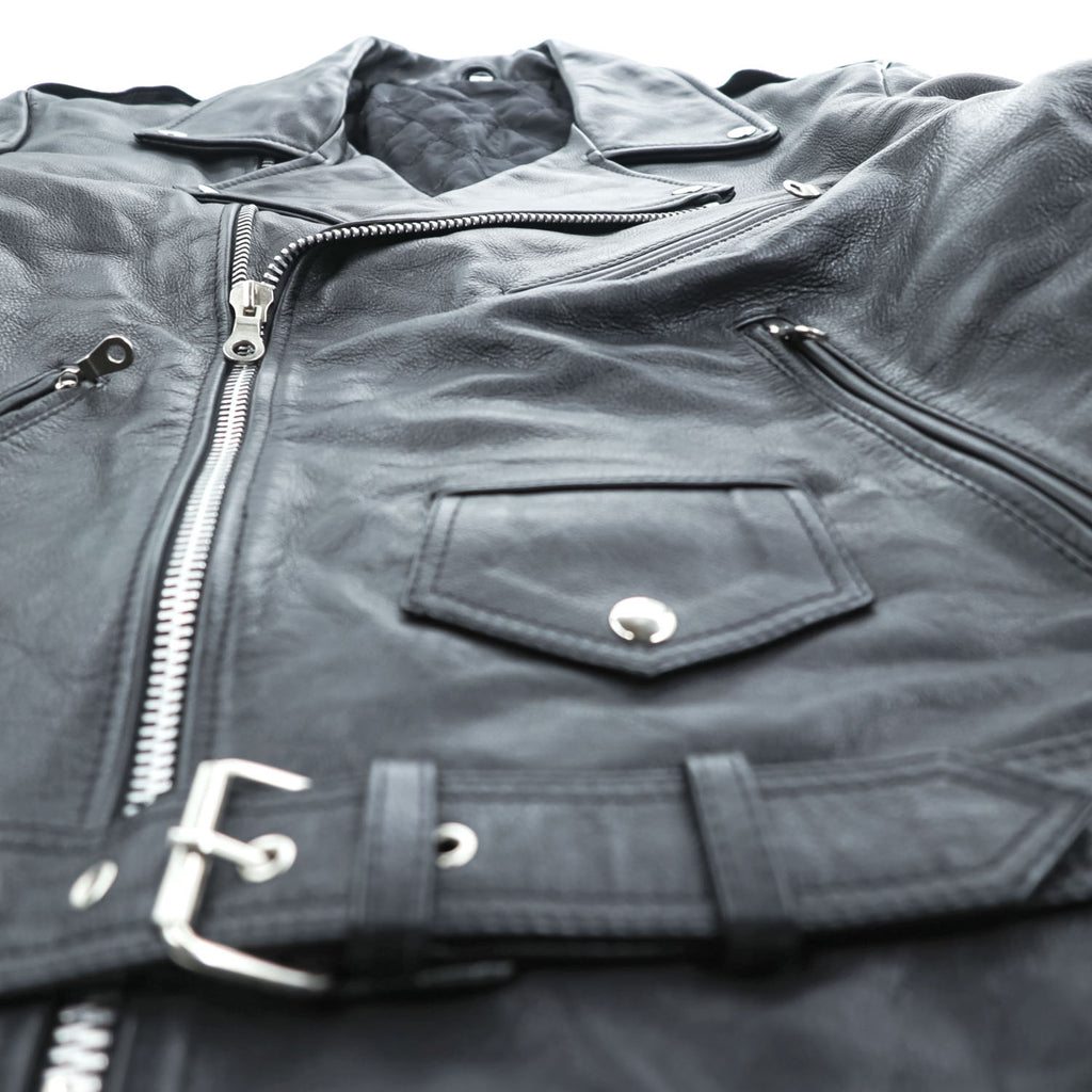 90s Vintage Leather Double Riders Jacket ユーロヴィンテージ 90年代 ダブル ライダースジャケット L ウエストベルト エポレット