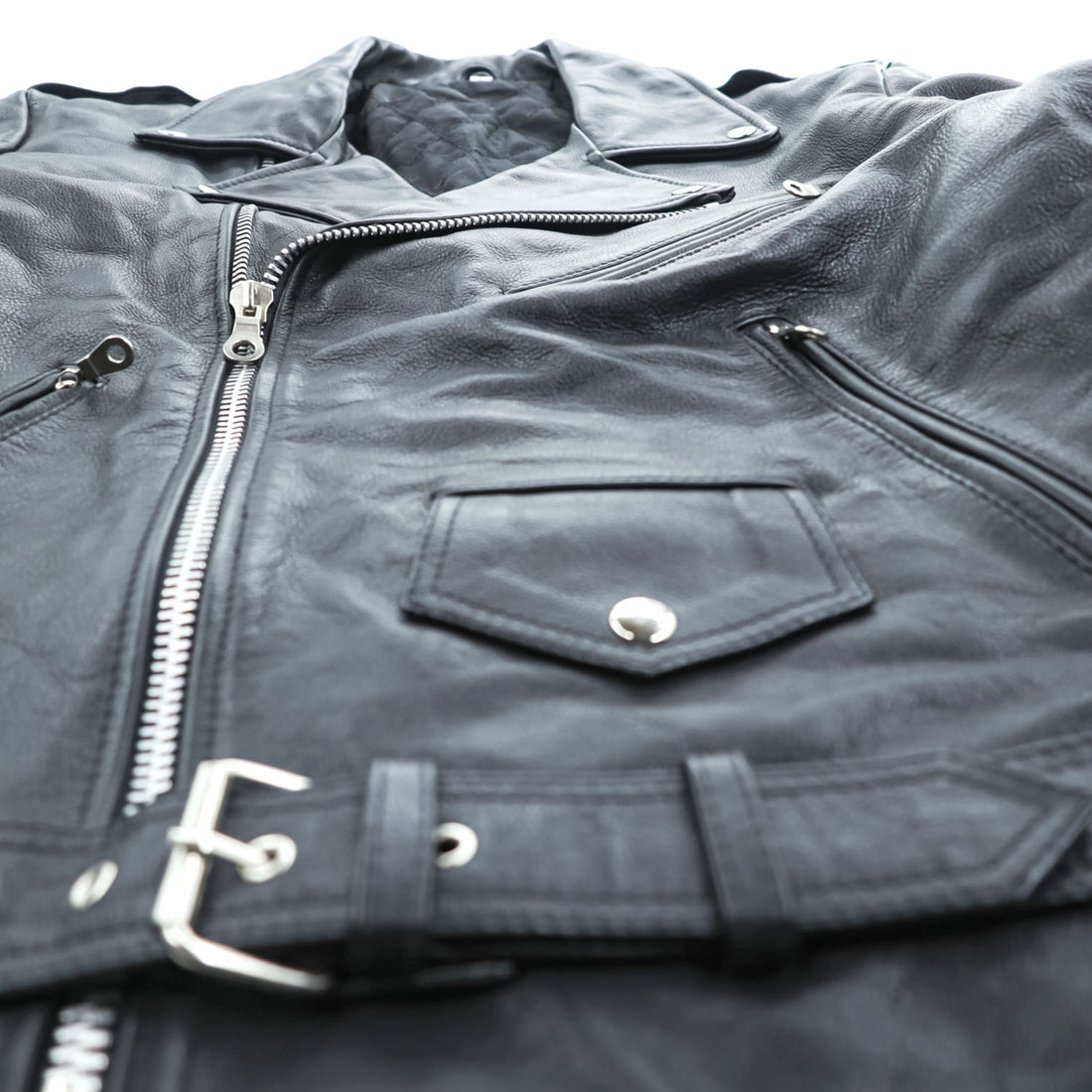 90s Vintage Leather Double Riders Jacket ユーロヴィンテージ 90年代 ダブル ライダースジャケット L ウエストベルト エポレット