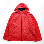 CHAPS Ralph Lauren フード収納式 ナイロンジャケット XL レッド フリースライナー ドローコード SCOVILLジップ