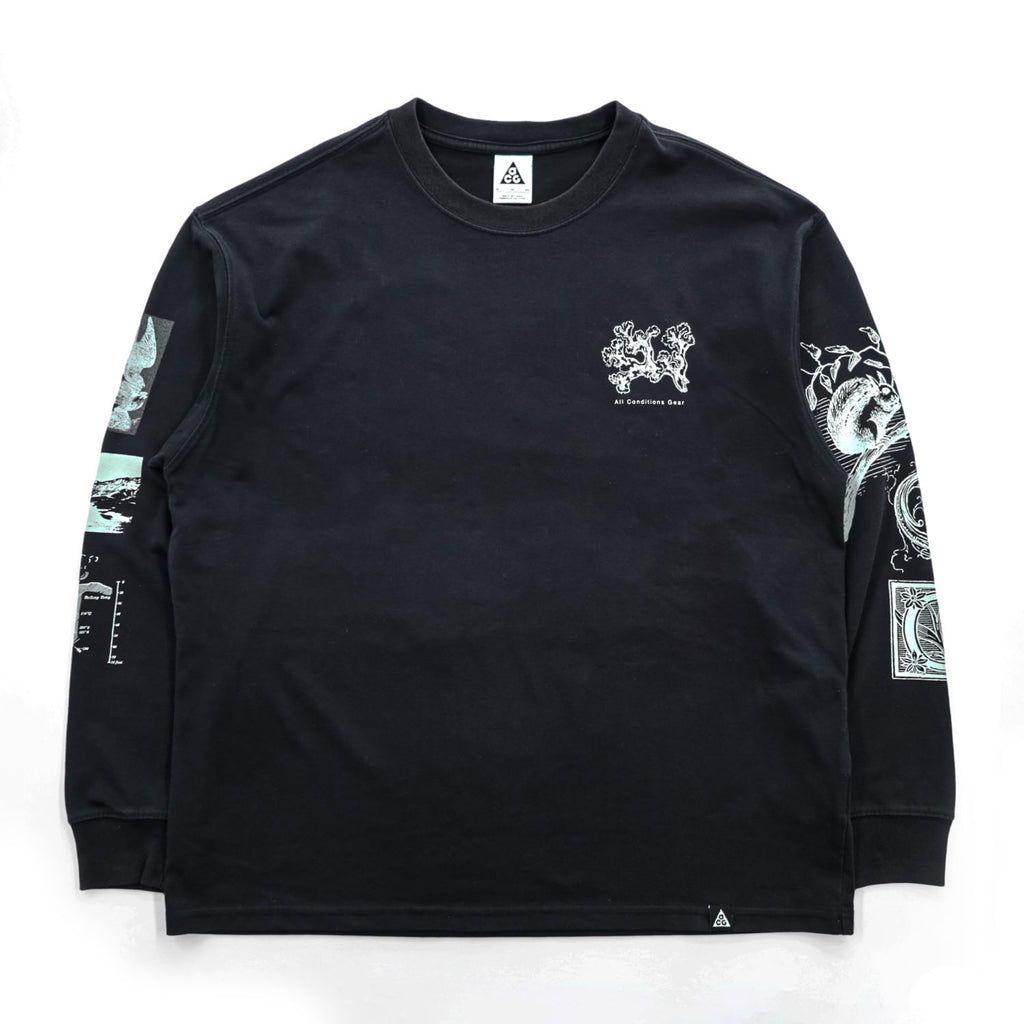 NIKE ACG 長袖 ロングスリーブ Tシャツ ロンT XL ブラック バックプリント 袖プリント アイスランド イン DJ5803-010