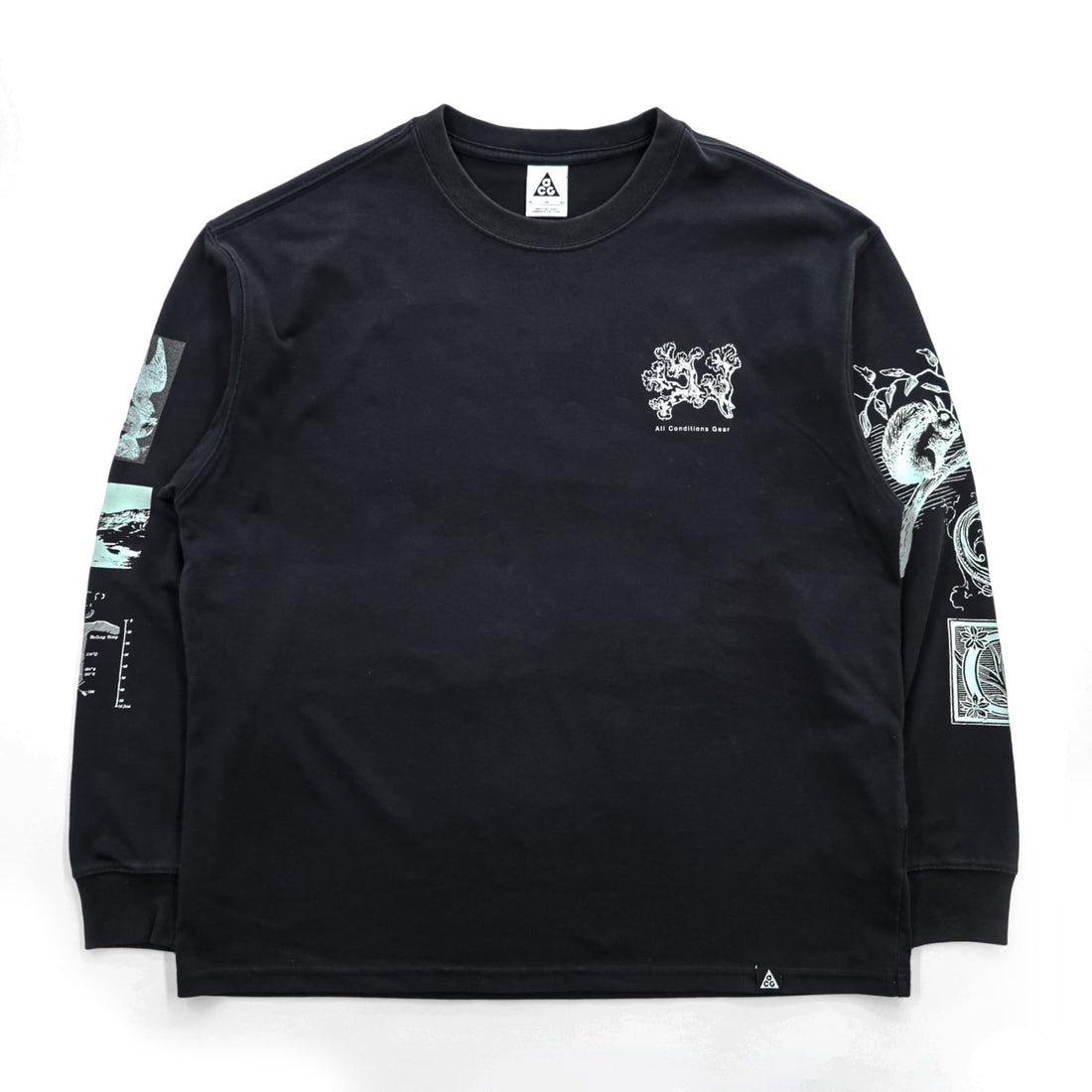 NIKE ACG 長袖 ロングスリーブ Tシャツ ロンT XL ブラック バックプリント 袖プリント アイスランド イン DJ5803-010