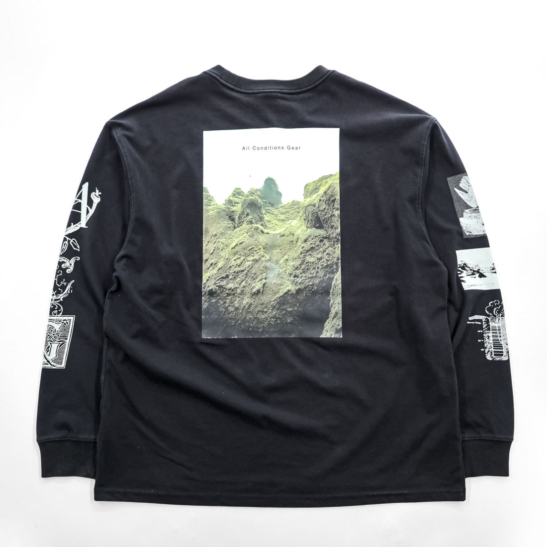 NIKE ACG 長袖 ロングスリーブ Tシャツ ロンT XL ブラック バックプリント 袖プリント アイスランド イン DJ5803-010