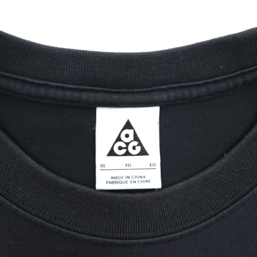 NIKE ACG 長袖 ロングスリーブ Tシャツ ロンT XL ブラック バックプリント 袖プリント アイスランド イン DJ5803-010