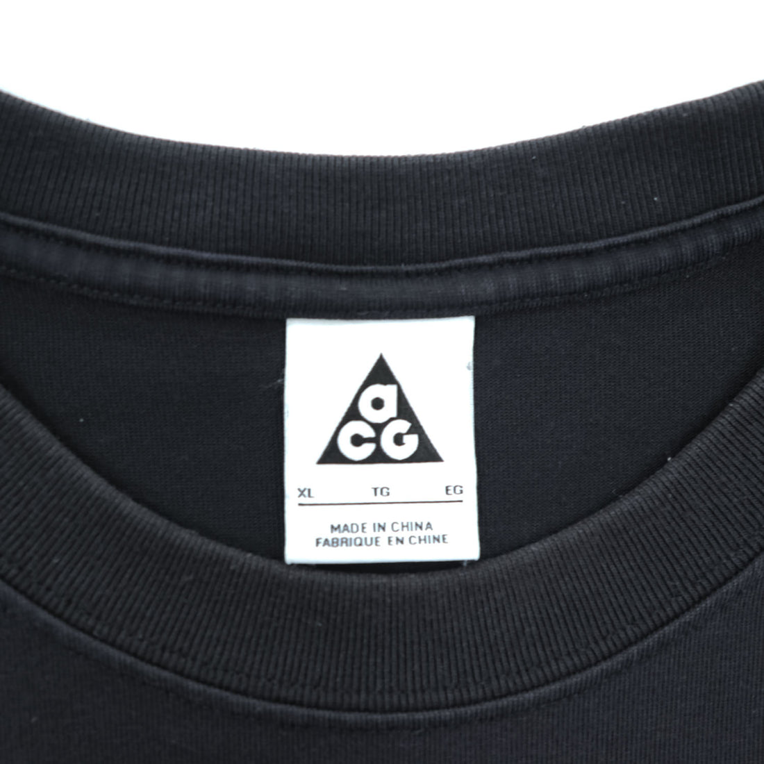 NIKE ACG 長袖 ロングスリーブ Tシャツ ロンT XL ブラック バックプリント 袖プリント アイスランド イン DJ5803-010