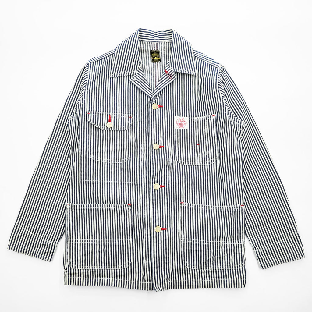 SUGAR CANE Star Union SU10061 Hickory Stripe Cotton Coverall Men's