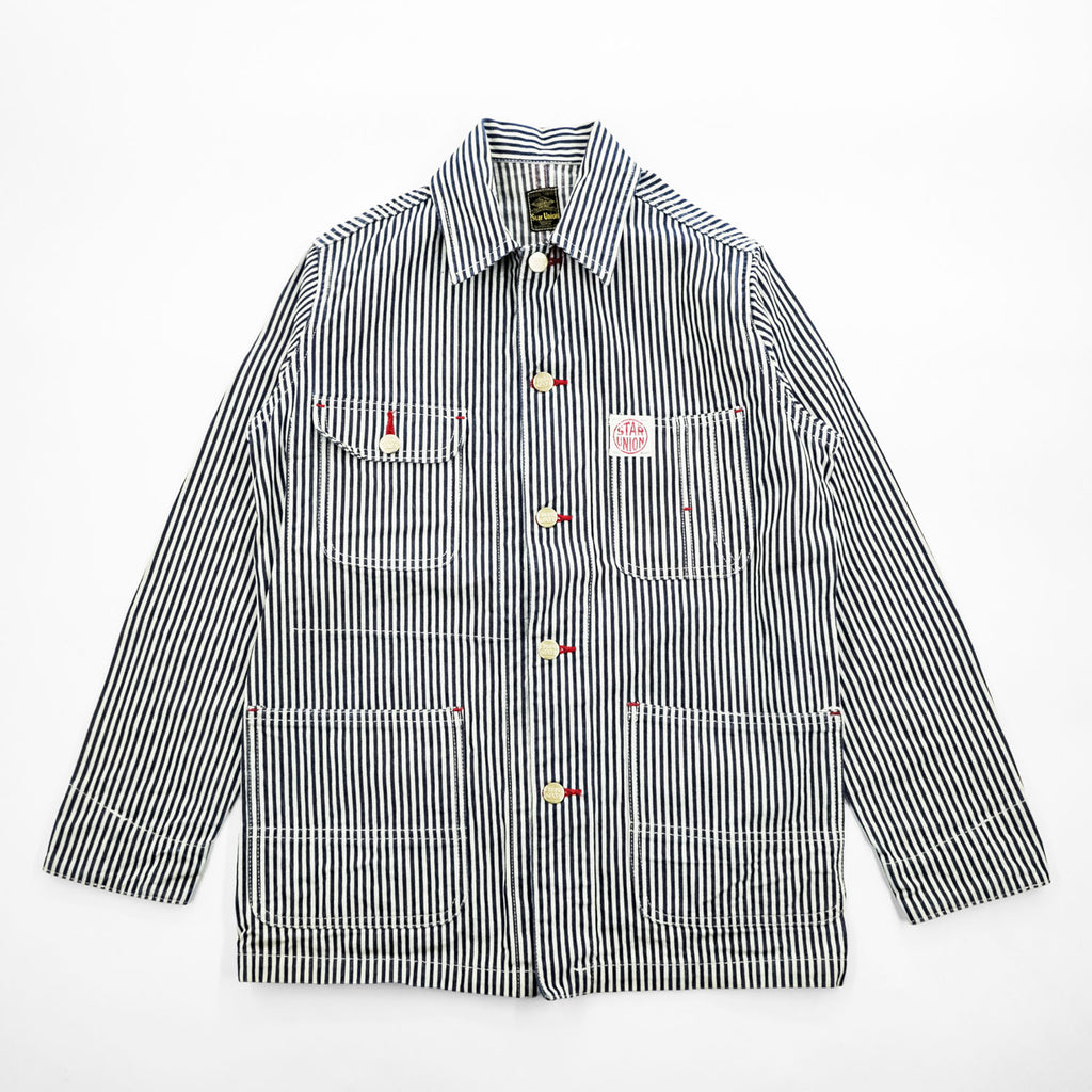 SUGAR CANE Star Union SU10061 Hickory Stripe Cotton Coverall Men's