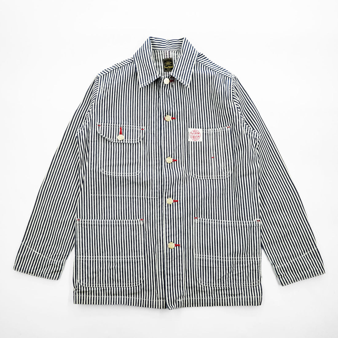 SUGAR CANE Star Union SU10061 Hickory Stripe Cotton Coverall Men's