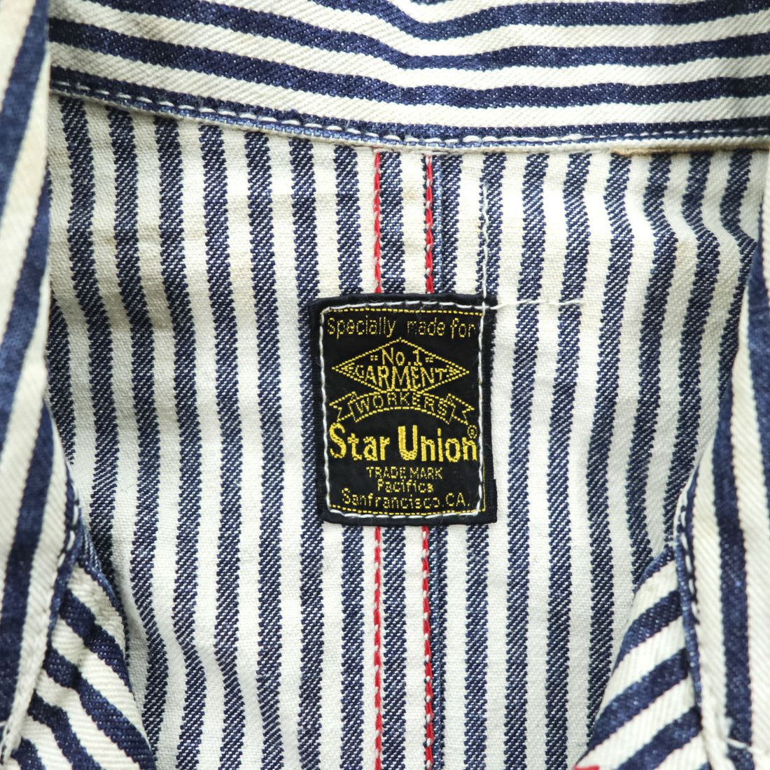 SUGAR CANE Star Union SU10061 Hickory Stripe Cotton Coverall Men's