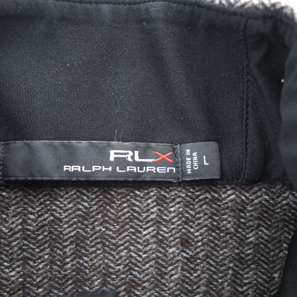 RLX RALPH LAUREN Herringbone Half-Zip Pullover Gray Size L Made in China