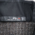 RLX RALPH LAUREN Herringbone Half-Zip Pullover Gray Size L Made in China