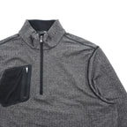RLX RALPH LAUREN Herringbone Half-Zip Pullover Gray Size L Made in China