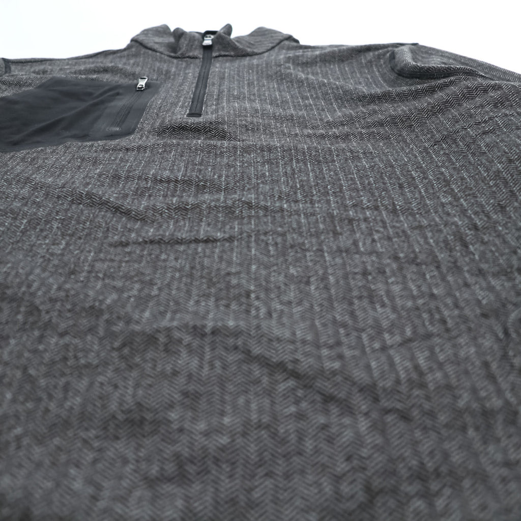 RLX RALPH LAUREN Herringbone Half-Zip Pullover Gray Size L Made in China
