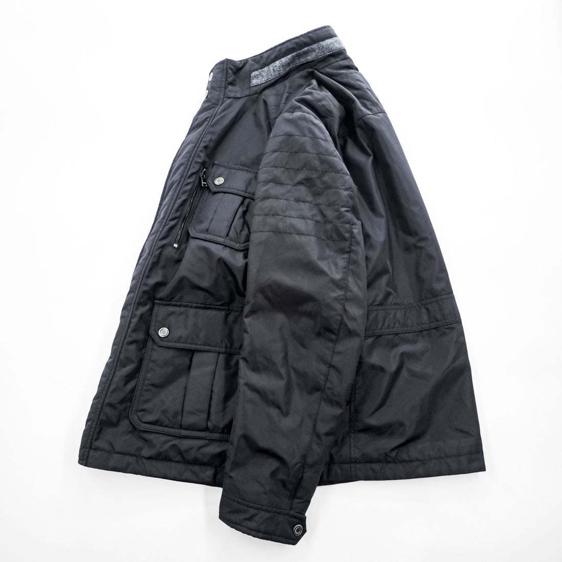 HUGO BOSS ミリタリー 中綿 フィールドジャケット L ブラック マルチポケット