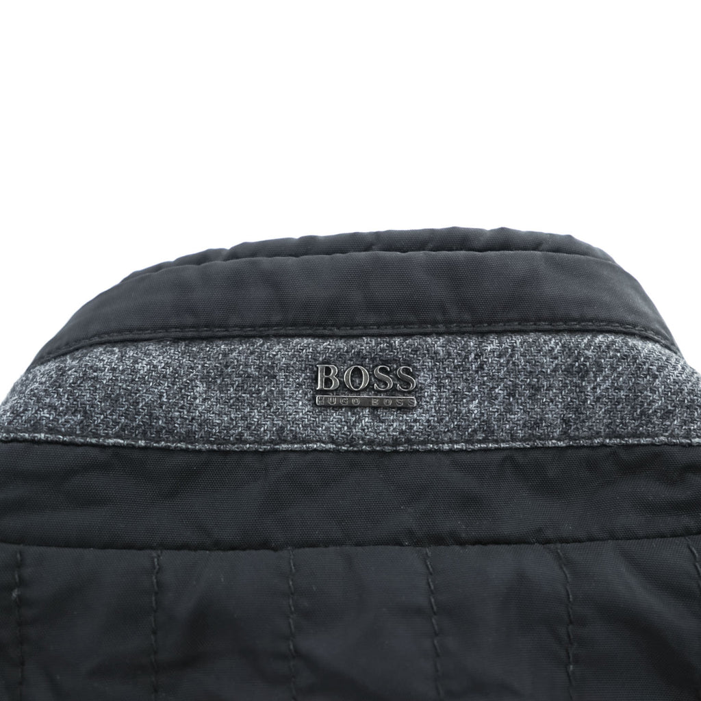 HUGO BOSS ミリタリー 中綿 フィールドジャケット L ブラック マルチポケット