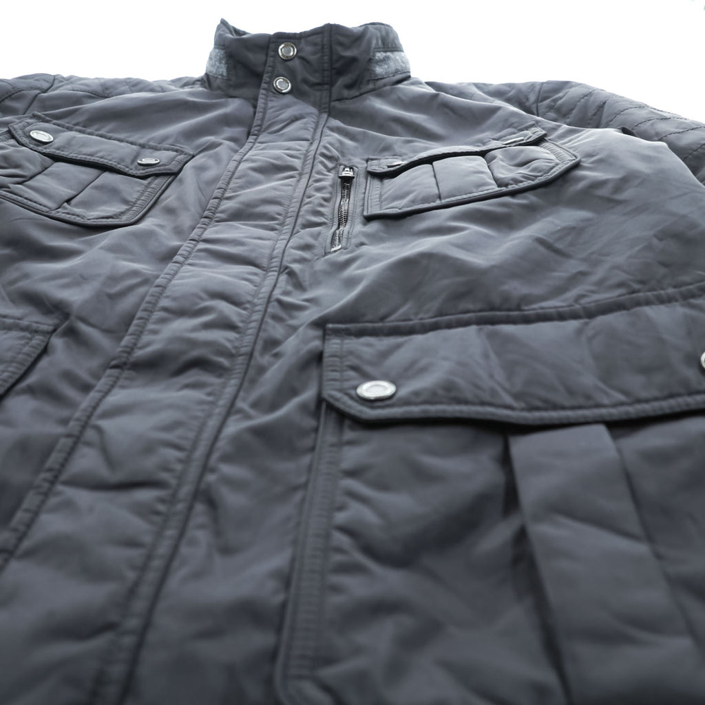 HUGO BOSS ミリタリー 中綿 フィールドジャケット L ブラック マルチポケット