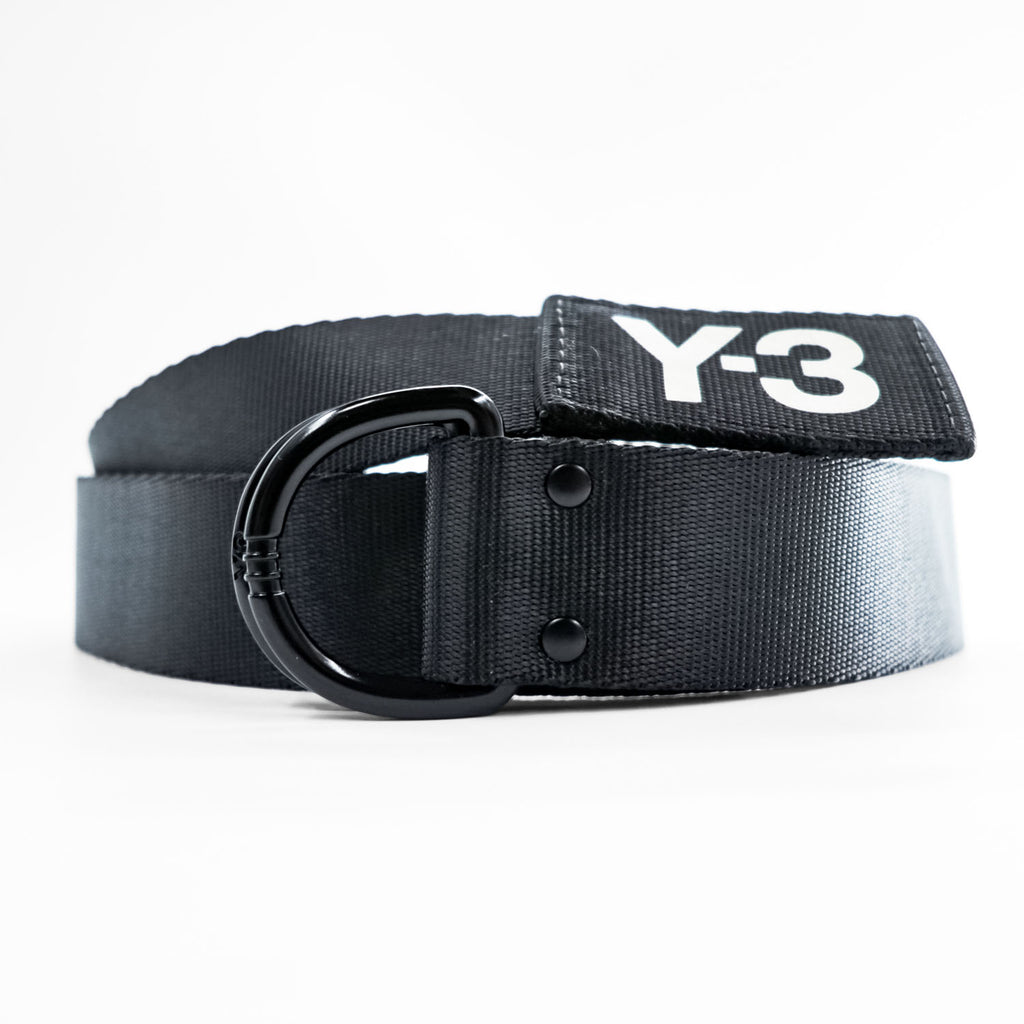 Y-3 ( YOHJI YAMAMOTO × adidas ) Dリング ナイロン ウェビング ロングベルト ブラック LOGO RING BELT