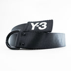 Y-3 ( YOHJI YAMAMOTO × adidas ) Dリング ナイロン ウェビング ロングベルト ブラック LOGO RING BELT