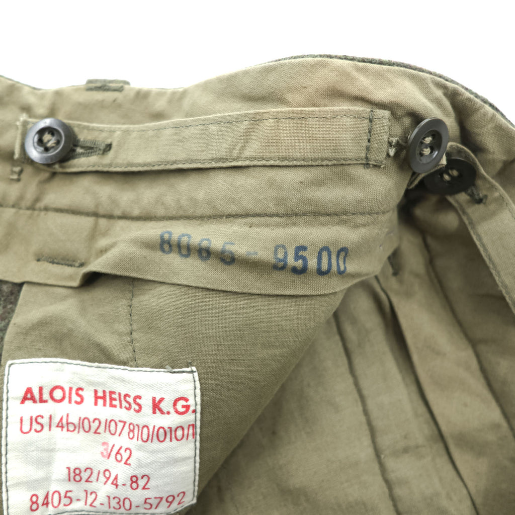 西ドイツ軍 60年代 ヴィンテージ ミリタリー フィールドカーゴパンツ XL カーキ 62年製 ALOIS HEISS K.G 8415-12-130-5792