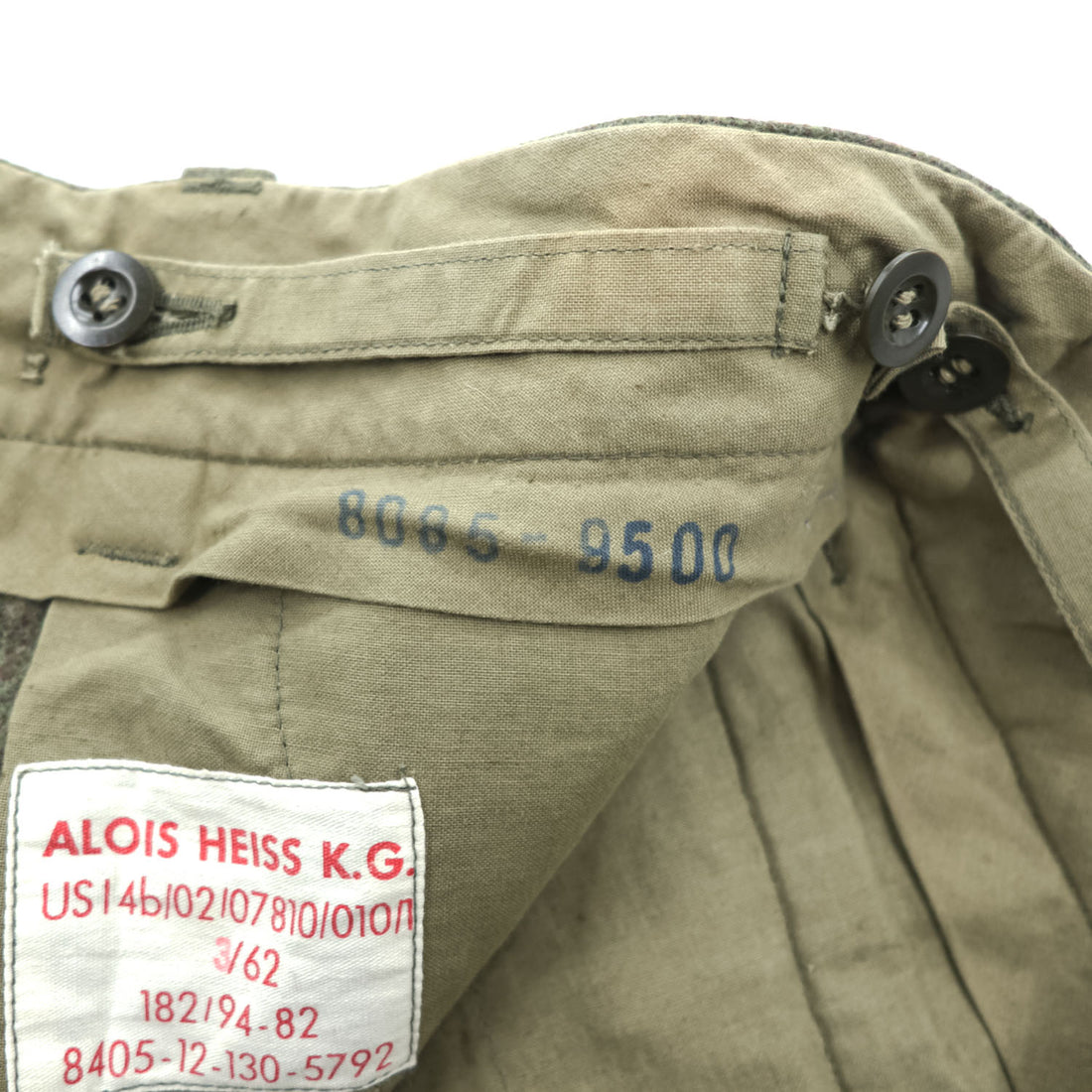 西ドイツ軍 60年代 ヴィンテージ ミリタリー フィールドカーゴパンツ XL カーキ 62年製 ALOIS HEISS K.G 8415-12-130-5792