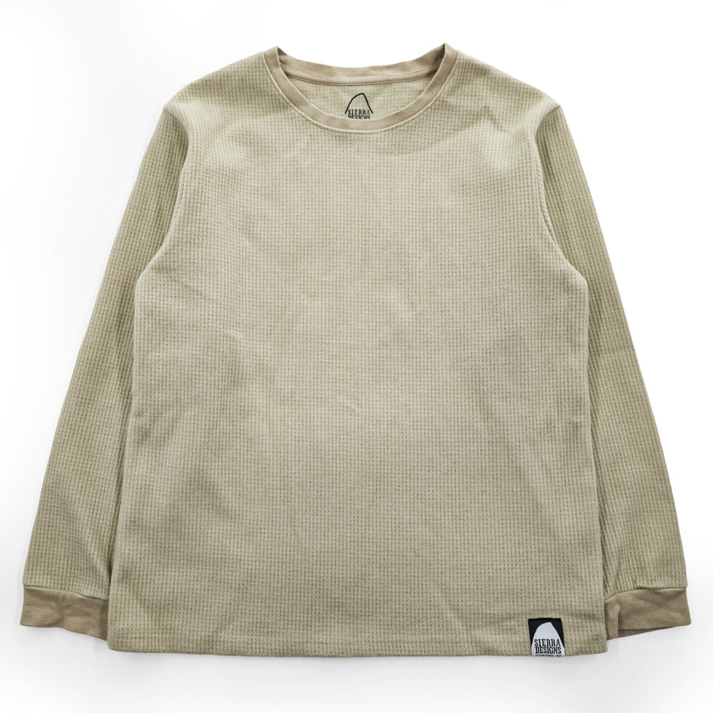 SIERRA DESIGNS Waffle Long Sleeve T-Shirt Beige L Thermal