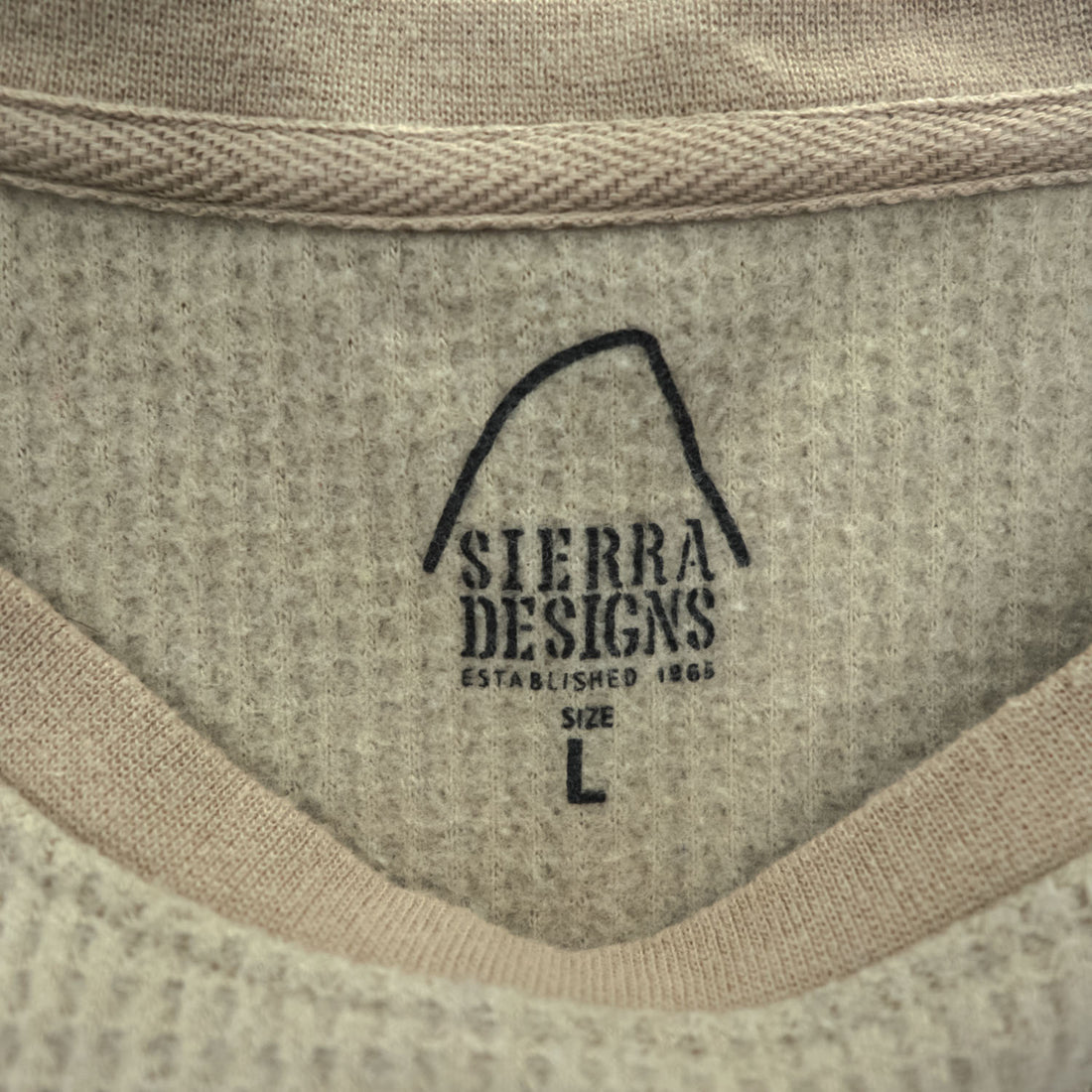 SIERRA DESIGNS Waffle Long Sleeve T-Shirt Beige L Thermal