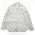 POST O'ALLS Pantograph NYC Stripe Work Shirt Ivory Beige Cotton Made in Japan M