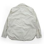 POST O'ALLS Pantograph NYC Stripe Work Shirt Ivory Beige Cotton Made in Japan M