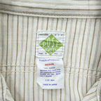 POST O'ALLS Pantograph NYC Stripe Work Shirt Ivory Beige Cotton Made in Japan M