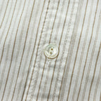 POST O'ALLS Pantograph NYC Stripe Work Shirt Ivory Beige Cotton Made in Japan M