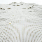 POST O'ALLS Pantograph NYC Stripe Work Shirt Ivory Beige Cotton Made in Japan M