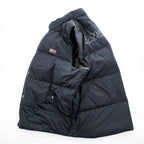 NAPAPIJRI リバーシブル ダウンベスト XL ブラック リップストップ NEW NORDIC REVERS スナップボタン NOYMKF