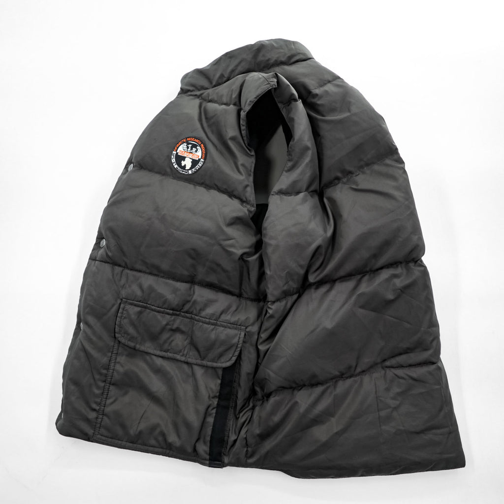 NAPAPIJRI リバーシブル ダウンベスト XL ブラック リップストップ NEW NORDIC REVERS スナップボタン NOYMKF