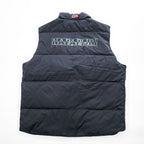 NAPAPIJRI リバーシブル ダウンベスト XL ブラック リップストップ NEW NORDIC REVERS スナップボタン NOYMKF