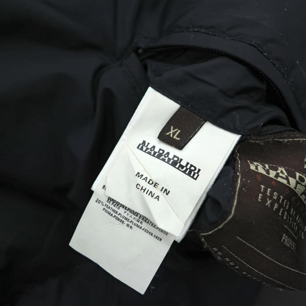 NAPAPIJRI リバーシブル ダウンベスト XL ブラック リップストップ NEW NORDIC REVERS スナップボタン NOYMKF