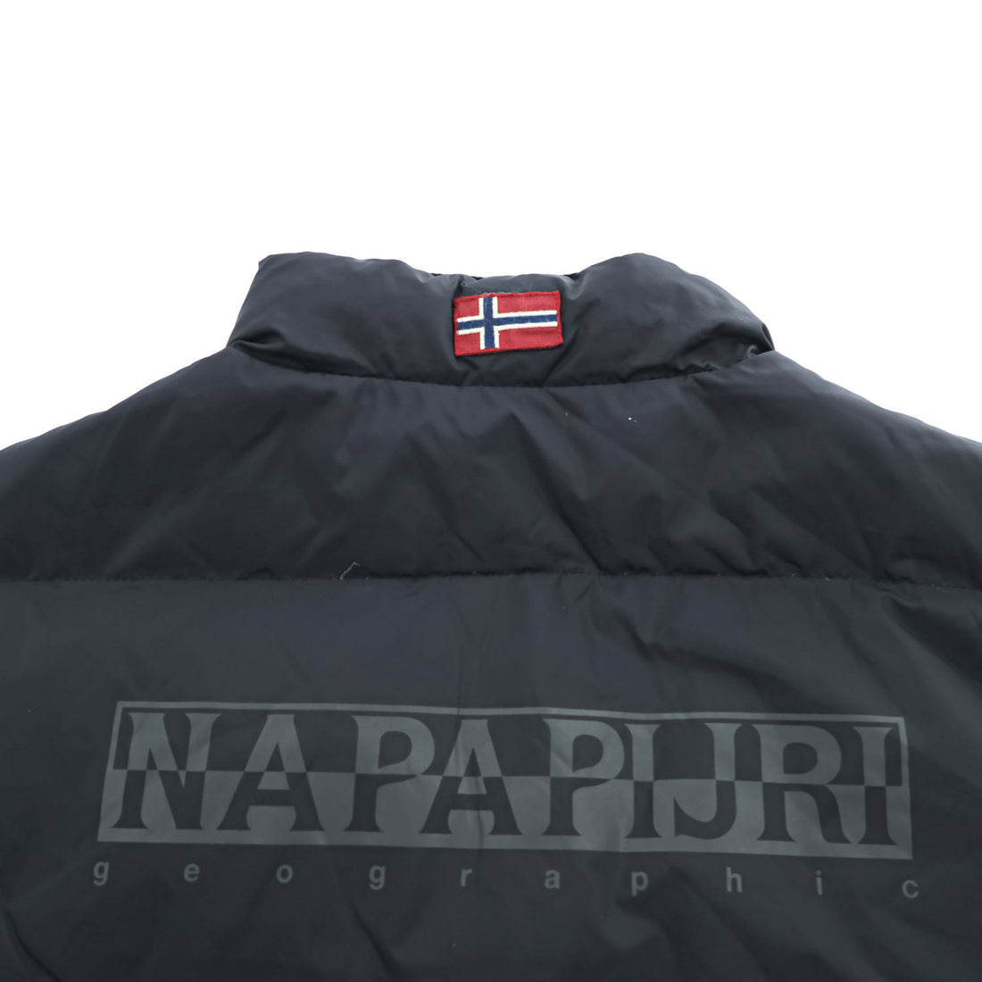 NAPAPIJRI リバーシブル ダウンベスト XL ブラック リップストップ NEW NORDIC REVERS スナップボタン NOYMKF