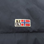 NAPAPIJRI リバーシブル ダウンベスト XL ブラック リップストップ NEW NORDIC REVERS スナップボタン NOYMKF
