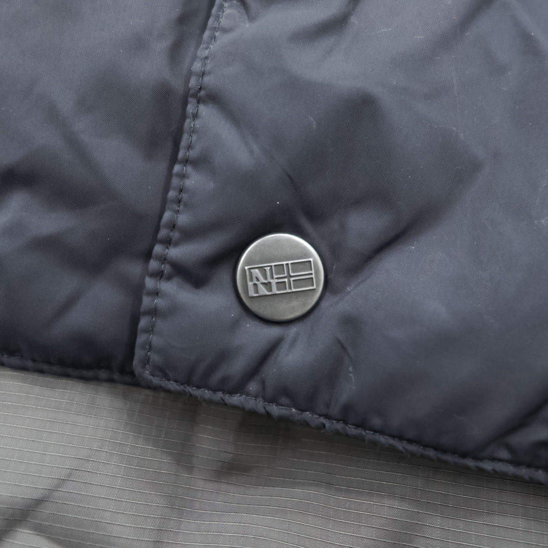NAPAPIJRI リバーシブル ダウンベスト XL ブラック リップストップ NEW NORDIC REVERS スナップボタン NOYMKF