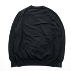 LACOSTE Vネック コットンニット セーター XL ブラック ワンポイント ワニロゴ AH1951