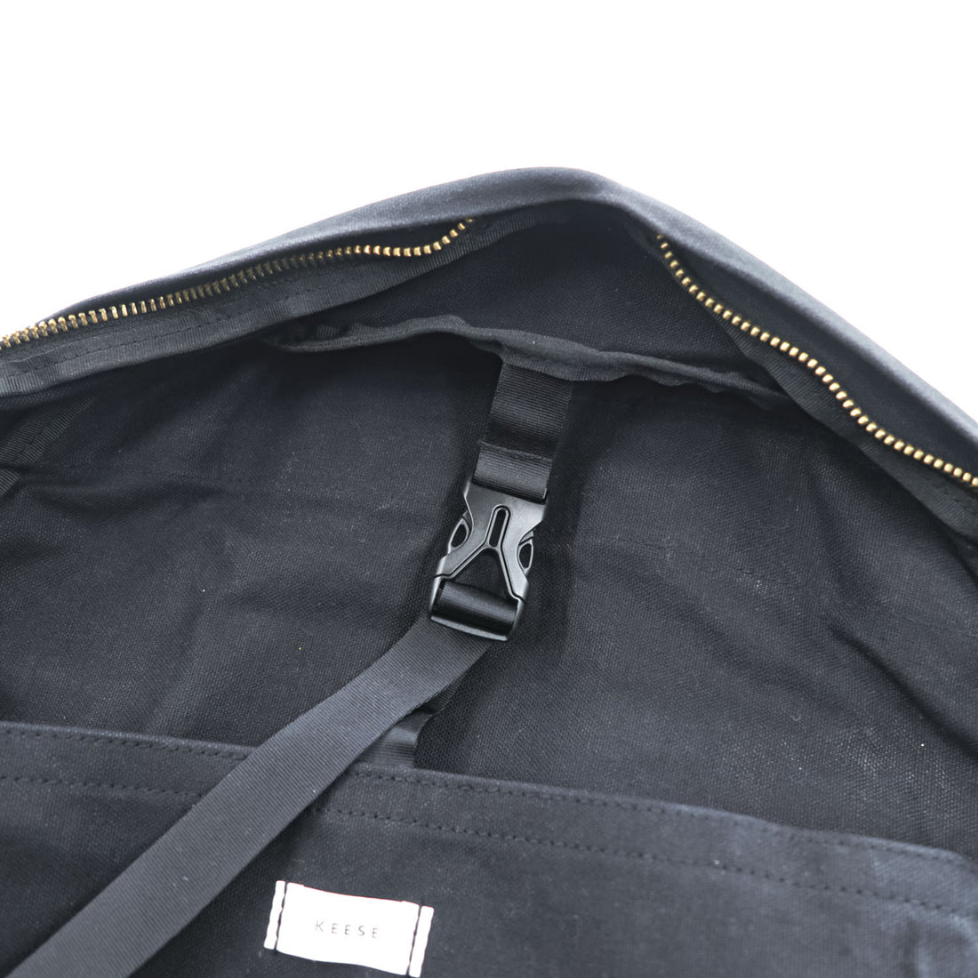 KEESE キャンバス バックパック リュック ブラック 帆布 デイバッグ