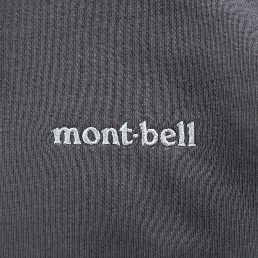mont-bell コットンパーカー プルオーバー XL グレー 裏起毛 ワンポイントロゴ 刺繍 カンガルーポケット 2104648